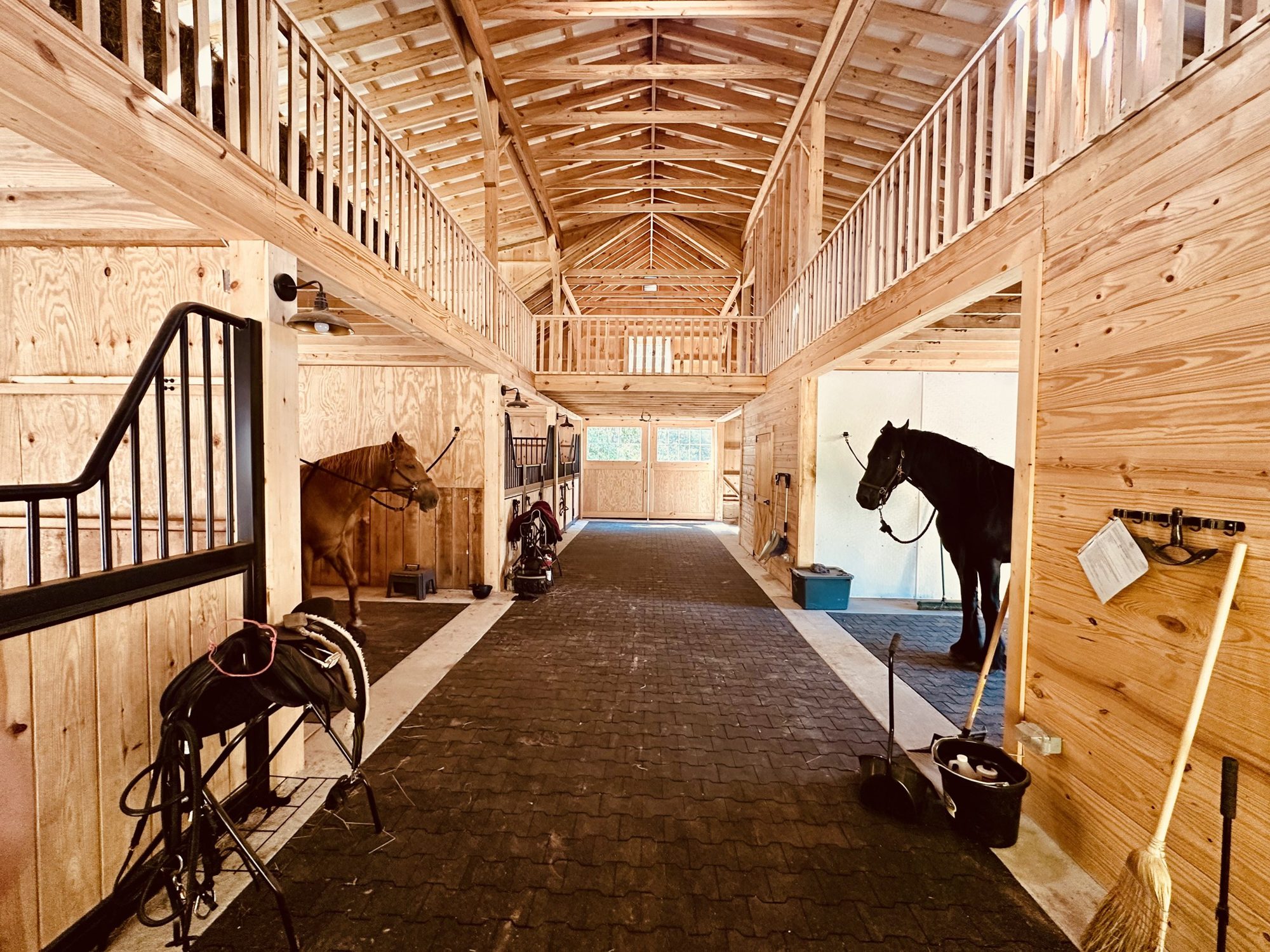 Inside the Round Cove Farm barn
